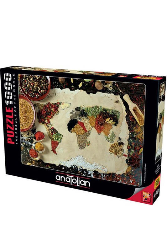 Anatolian 1045 Baharatlı Dünya Haritası 1000 Parça Puzzle
