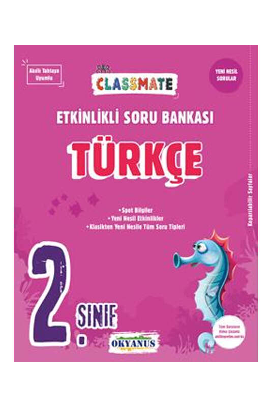 Okyanus Yayınları 2. Sınıf Classmate Türkçe Etkinlikli Soru Bankası 