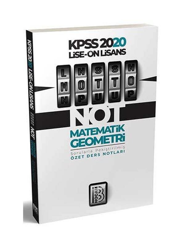 Benim Hocam Yayınları 2020 KPSS Lise Ön Lisans MOTTO Matematik Geometri Ders Notları