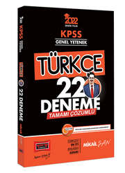 Yargı Yayınları - Yargı Yayınları 2022 KPSS Genel Yetenek Türkçe Tamamı Çözümlü 22 Deneme