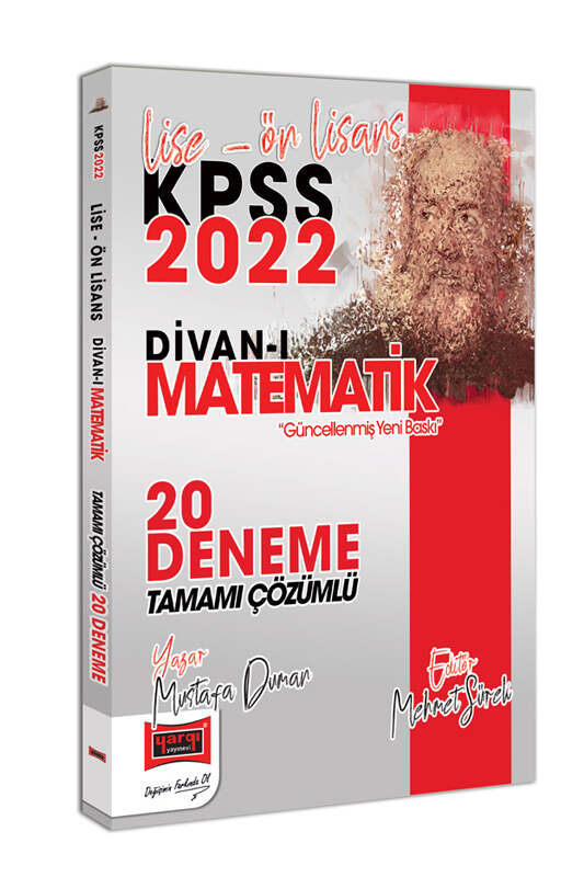 Yargı Yayınları 2022 KPSS Lise Ön Lisans Divan-ı Matematik Tamamı Çözümlü 20 Deneme