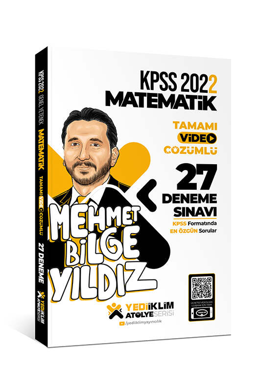 Yediiklim Yayınları 2022 KPSS Matematik Tamamı Video Çözümlü 27 Deneme Sınavı