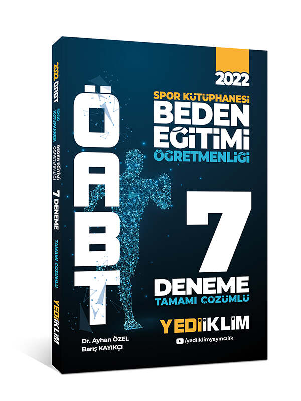 Yediiklim Yayınları 2022 ÖABT Beden Eğitimi Öğretmenliği Spor Kütüphanesi Tamamı Çözümlü 7 Deneme