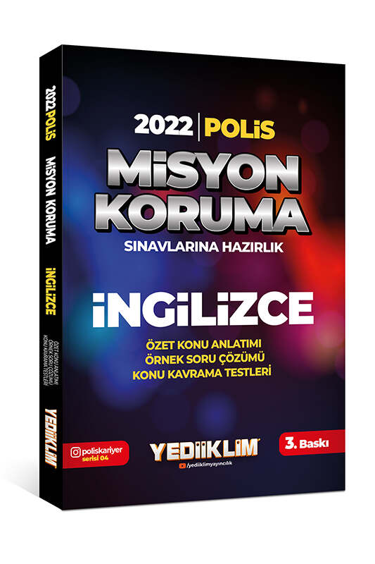 Yediiklim Yayınları 2022 Polis Misyon Koruma Sınavlarına Hazırlık İngilizce Konu Anlatımı