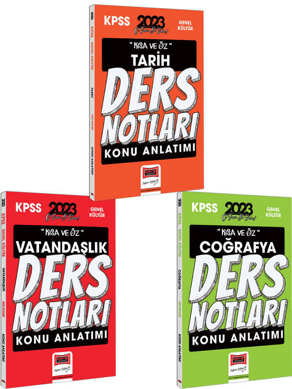 Yargı Yayınları 2023 KPSS Genel Kültür Kısa ve Öz Ders Notları Seti