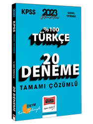 Yargı Yayınları - Yargı Yayınları 2023 KPSS Türkçe Tamamı Çözümlü 20 Deneme