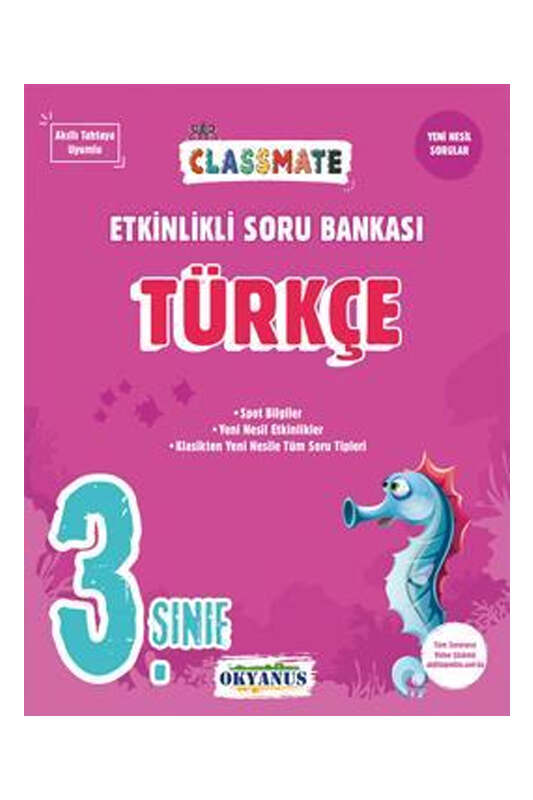 Okyanus Yayınları 3. Sınıf Classmate Türkçe Etkinlikli Soru Bankası 