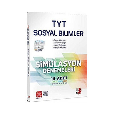 3D Yayınları TYT Sosyal Bilimler Tamamı Video Çözümlü Simülasyon Denemeleri - 1