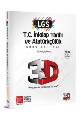 3D Yayınları LGS T.C. İnkılap Tarihi ve Atatürkçülük Soru Bankası Tamamı Video Çözümlü - 1