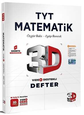 3D Yayınları TYT Matematik Video Destekli Defter - 1