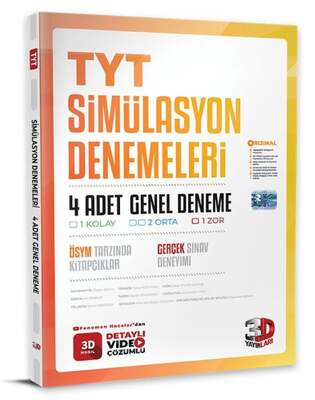 3D Yayınları 2023 TYT 4'lü Simülasyon Genel Deneme Sınavı - 1
