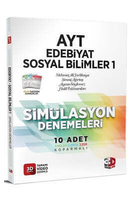 3D Yayınları 2023 AYT Edebiyat Sosyal Bilimler 1 Simülasyon 10 Deneme - 1