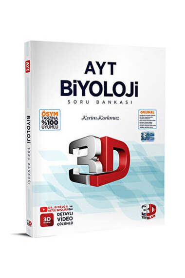 3D Yayınları AYT Biyoloji Soru Bankası - 1