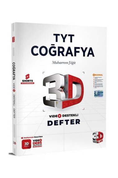 3D Yayınları 2024 TYT Coğrafya Video Destekli Defter - 1