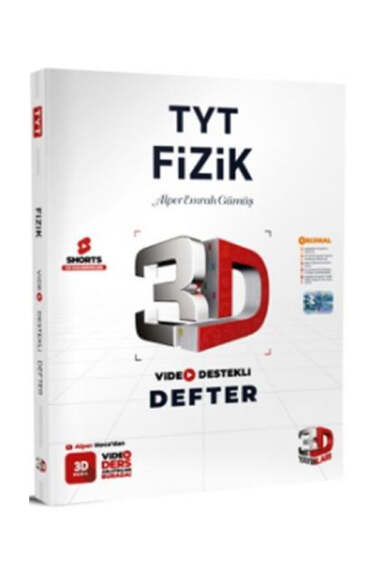 3D Yayınları 2024 TYT Fizik Video Destekli Defter - 1
