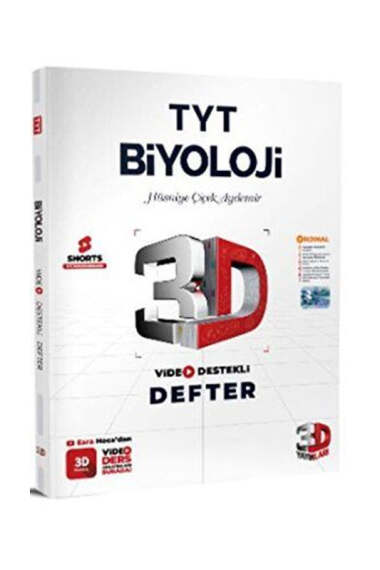 3D Yayınları 2024 TYT Biyoloji Video Destekli Defter - 1