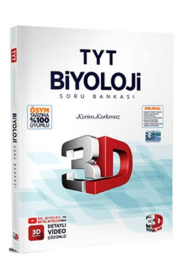 3D Yayınları 2024 TYT Biyoloji Soru Bankası - 1