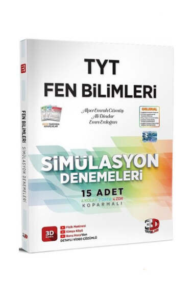 3D Yayınları 2024 TYT Fen Bilimleri Simülasyon Denemeleri - 1