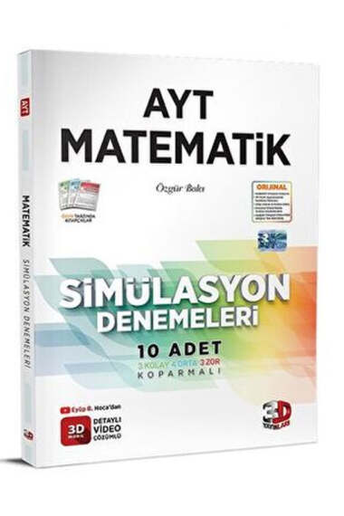 3D Yayınları 2024 AYT 3D Simülasyon Matematik Denemeleri - 1