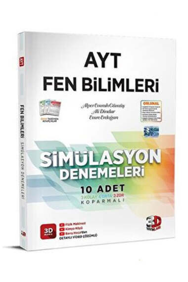 3D Yayınları 2024 AYT Simülasyon Fen Bilimleri Denemeleri - 1