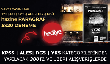 <font face="helvetica, arial, verdana, sans-serif"><span style="font-size: 13px;">KPSS, ALES, DGS ve YKS Kategorilerinden Yapılacak 300 TL ve Üzeri Alışverişlerde <a target="_blank" href="https://www.yargiyayinevi.com/tyt-ayt-kpss-ales-dgs-msu-hazine-paragraf-5x20-denemeler-yargi-yayinlari">Yargı Yayınları TYT AYT KPSS ALES DGS MSÜ Hazine Paragraf 5x20 Denemeler</a> Hediyemizdir</span></font>