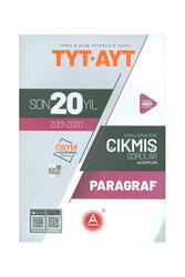 A Yayınları TYT AYT Paragraf Son 20 Yıl Konularına Göre Tamamı Çözümlü Çıkmış Sorular - A Yayınları