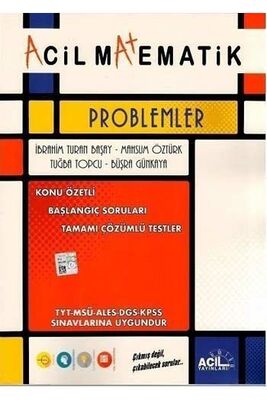 Acil Yayınları Problemler Konu Anlatımlı Soru Fasikülü - 1