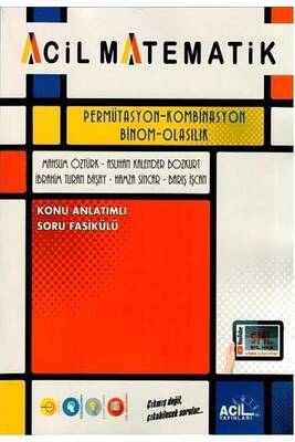 Acil Yayınları Permütasyon Kombinasyon Binom Olasılık Konu Anlatımlı Soru Fasikülü - 1