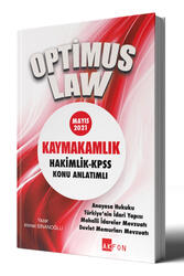 Akfon Yayınları - Akfon Yayınları 2021 Optimus Law Kaymakamlık Hakimlik KPSS Konu Anlatımı
