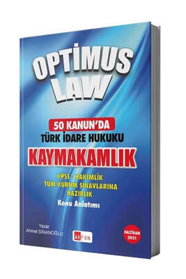 Akfon Yayınları 2021 Kaymakamlık Optimus Law 50 Kanunda Türk İdare Hukuku Konu Anlatımlı Soru Bankası Çözümlü - 1