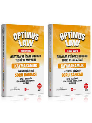 Akfon Yayınları OPTİMUS LAW Kaymakamlık Anayasa ve İdare Hukuku Teori ve Mevzuat 2400 Soru Bankası - 1