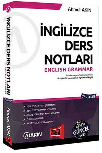 Akın Dil & Yargı Yayınları YDS Grammar İngilizce Ders Notları 51. Baskı
