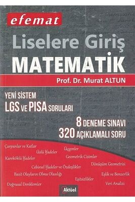 Aktüel Yayınları Liselere Giriş Matematik Yeni Sistem LGS ve PISA Soruları 8 Deneme Sınavı - 1