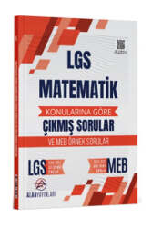 Alan Yayınları 8. Sınıf LGS Matematik Konularına Göre Çıkmış Sorular - Alan Yayınları