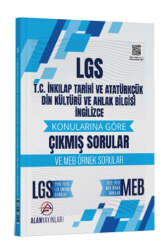 Alan Yayınları 8. Sınıf LGS T.C. İnkılap Tarihi ve Atatürkçülük Din Kültürü ve İngilizce Konularına Göre Çıkmış Sorular - Alan Yayınları
