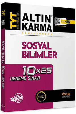 Altın Karma TYT Sosyal Bilimler Video Çözümlü 10x25 Deneme Sınavı - 1