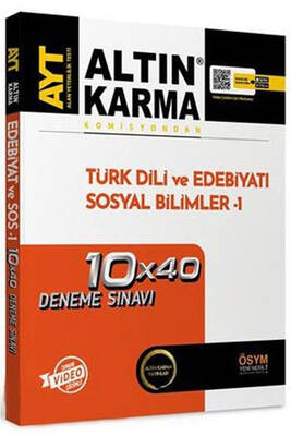 Altın Karma AYT Türk Dili ve Edebiyatı Sosyal Bilimler 1 10x40 Deneme Sınavı - 1