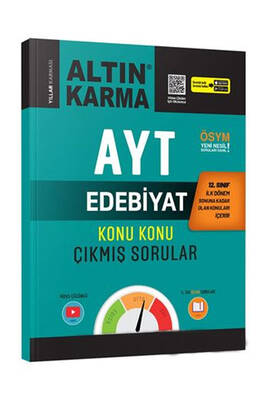 Altın Karma Yayınları AYT 12.Sınıf 1.Dönem Edebiyat Konu Konu Çıkmış Sorular - 1