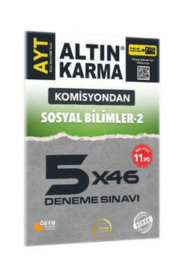 Altın Karma Komisyondan AYT Sosyal Bilimler 2 5x46 Deneme Sınavı - 1