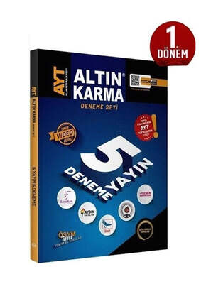 Altın Karma Yayınları AYT Tüm Dersler 1.Dönem 5 Deneme - 1