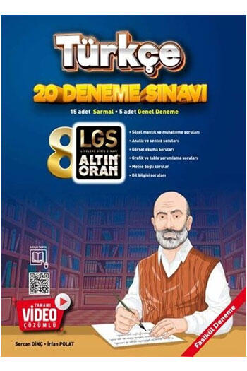 Altın Oran 8. Sınıf LGS Türkçe Tamamı Video Çözümlü 20 Deneme