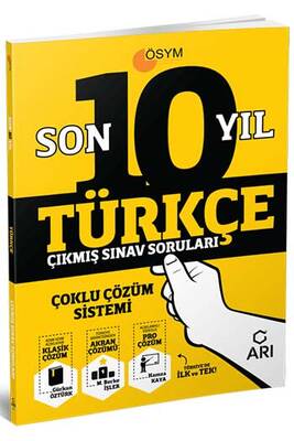 Arı Yayıncılık Türkçe Son 10 Yıl Çıkmış Sınav Soruları - 1