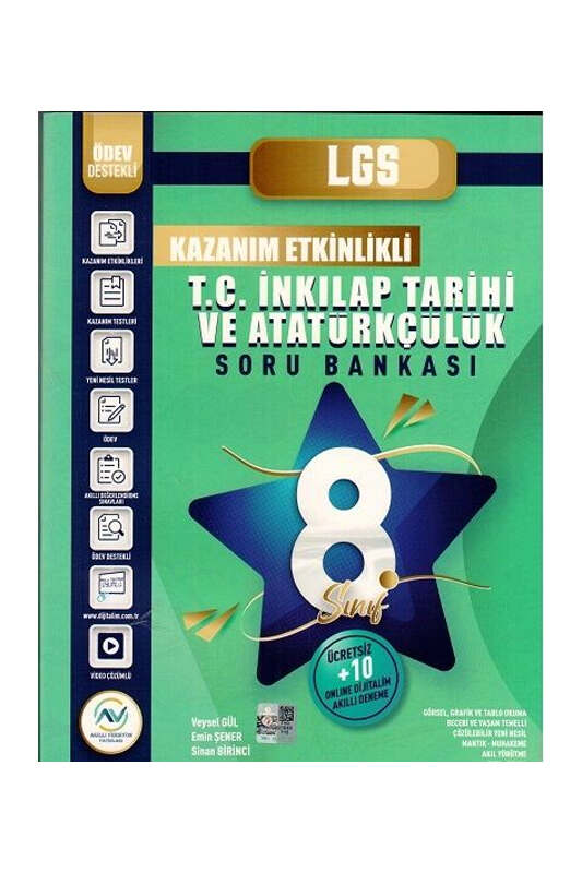 Av Yayınları 8. Sınıf LGS T.C İnkılap Tarihi ve Atatürkçülük Kazanım Etkinlikli Soru Bankası