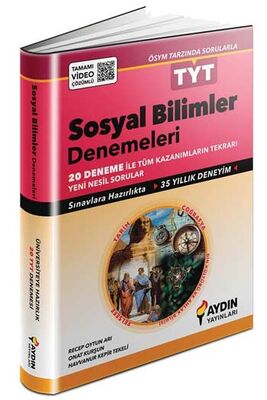 Aydın Yayınları TYT Sosyal Bilimler Tamamı Video Çözümlü 20’li Denemeleri - 1