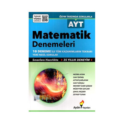 Aydın Yayınları AYT Matematik Denemeleri - 1