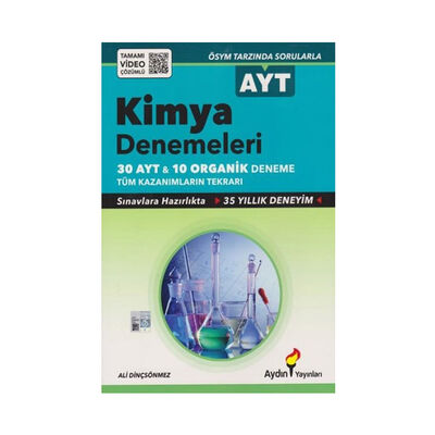 Aydın Yayınları AYT Kimya Tamamı Video Çözümlü Denemeleri - 1