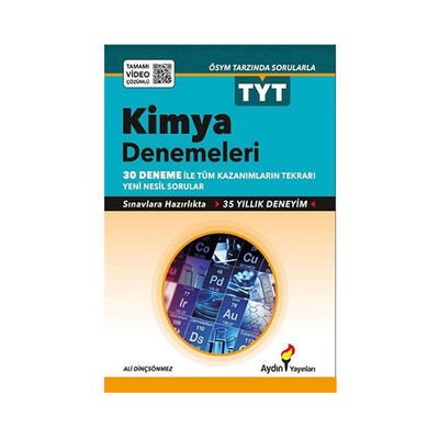 Aydın Yayınları TYT Kimya Denemeleri - 1