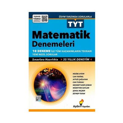Aydın Yayınları TYT Matematik 10 lu Denemeleri - 1
