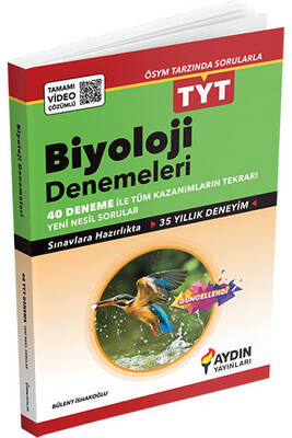 Aydın Yayınları TYT Biyoloji Tamamı Video Çözümlü Denemeleri - 1