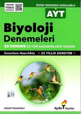 Aydın Yayınları 2022 AYT Biyoloji 30 lu Denemeleri - 1